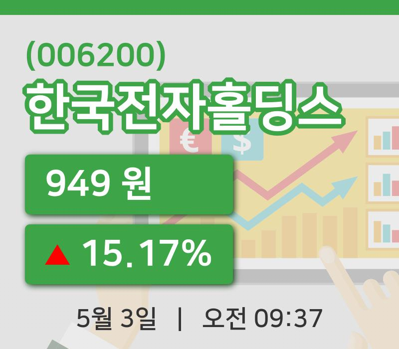 [한국전자홀딩스주가] 9시 37분 현재 949원