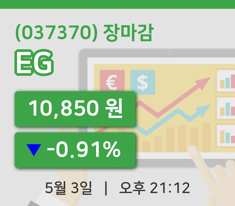 국내주식마감EG 3일 10,850원 마감주식차트분석