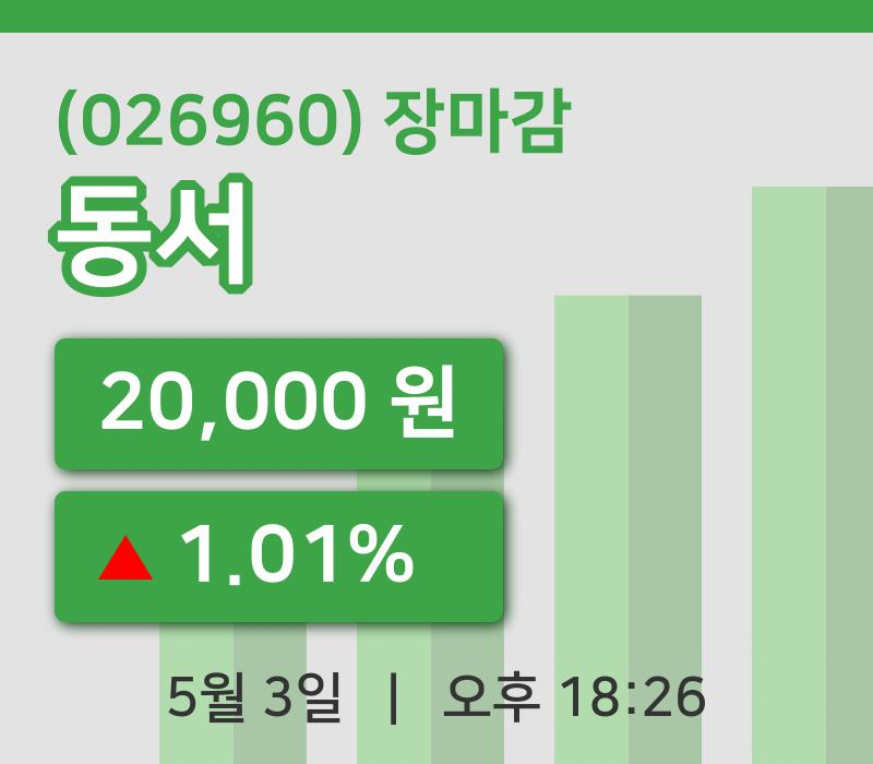 국내주식마감동서 3일 20,000원 장종료