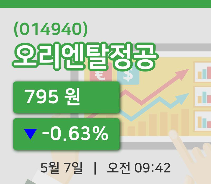 [오리엔탈정공주가] 7일 9시 42분 현재 795원