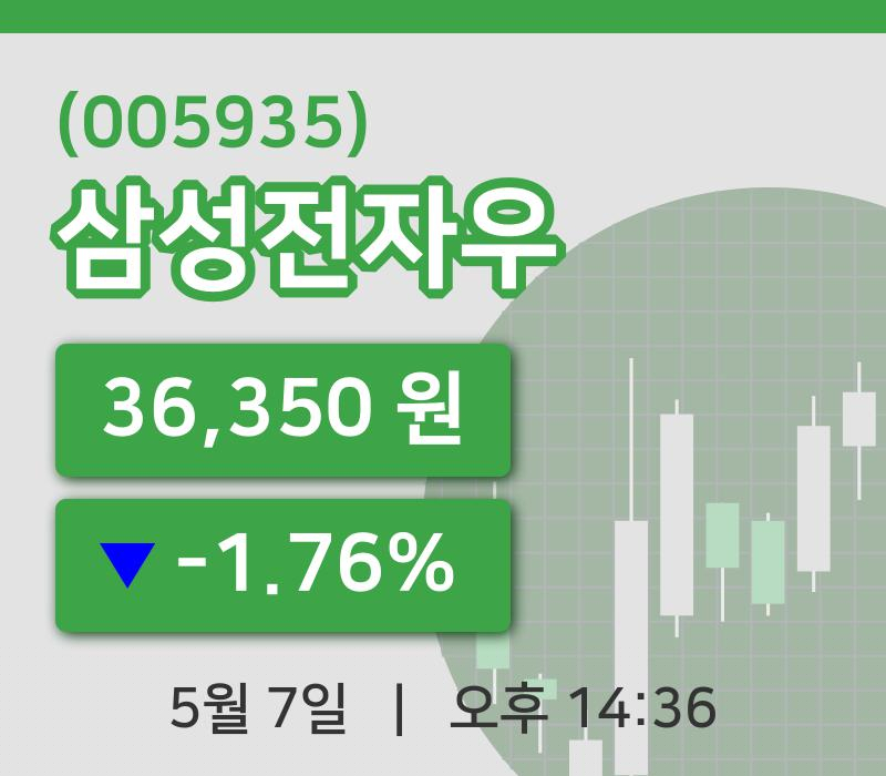 [삼성전자우주가] 7일 14시 36분 현재 36,350원