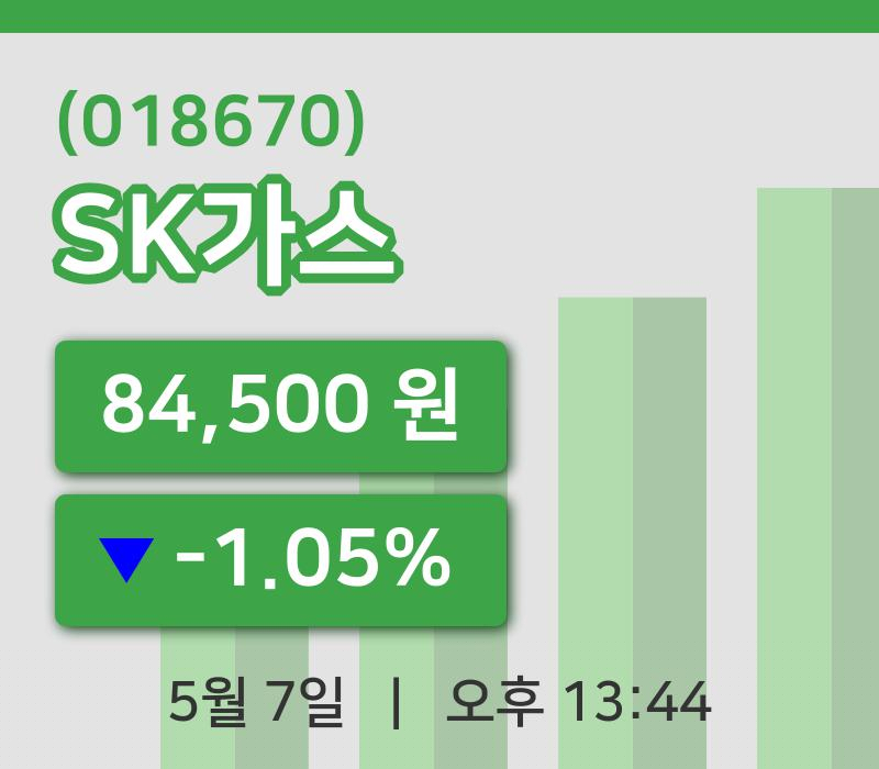 [SK가스주가] 7일 이시각 현재  84,500원