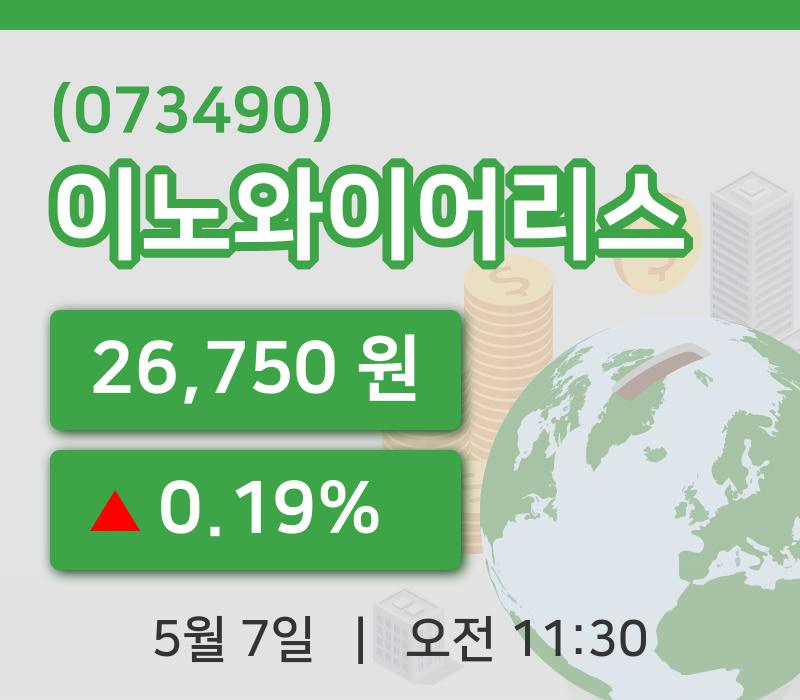[이노와이어리스주가] 11시 30분 현재 26,750원