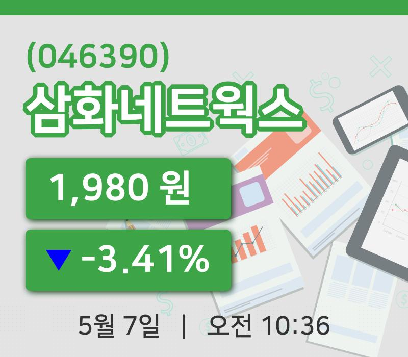 [삼화네트웍스주가] 10시 36분 현재 1,980원