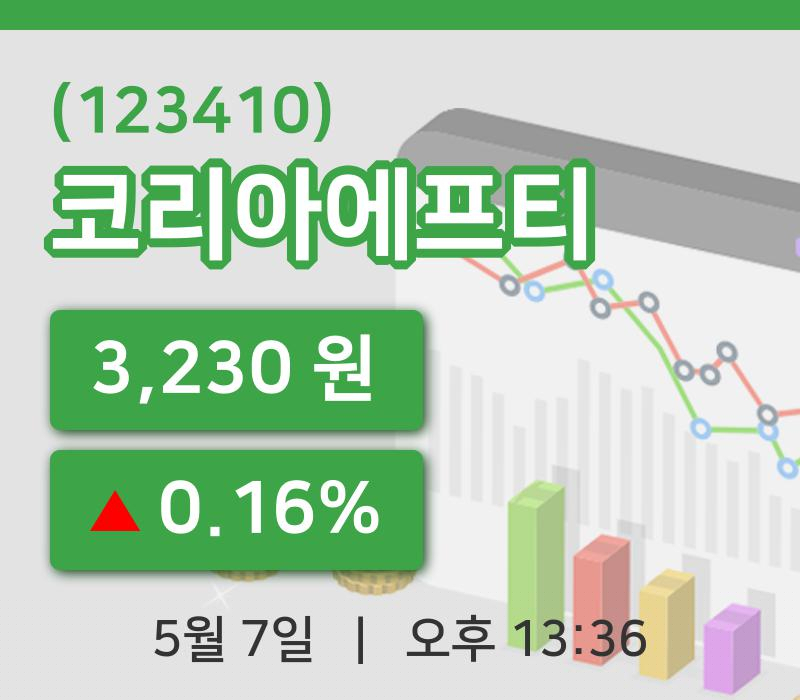 [코리아에프티주가] 13시 36분 현재 3,230원