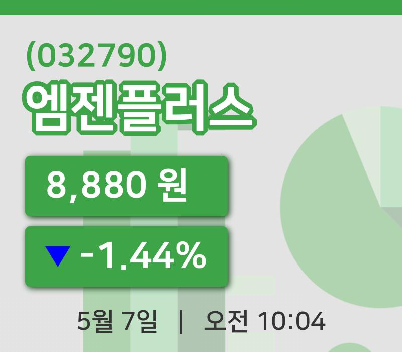 [엠젠플러스주가] 7일 이시각 현재  8,880원