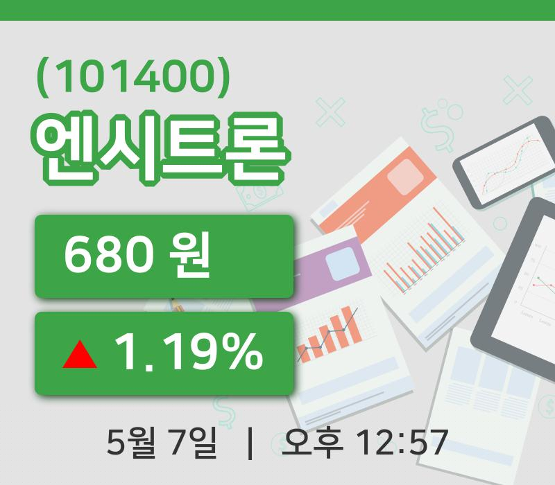 [엔시트론주가] 7일 12시 57분 현재 680원