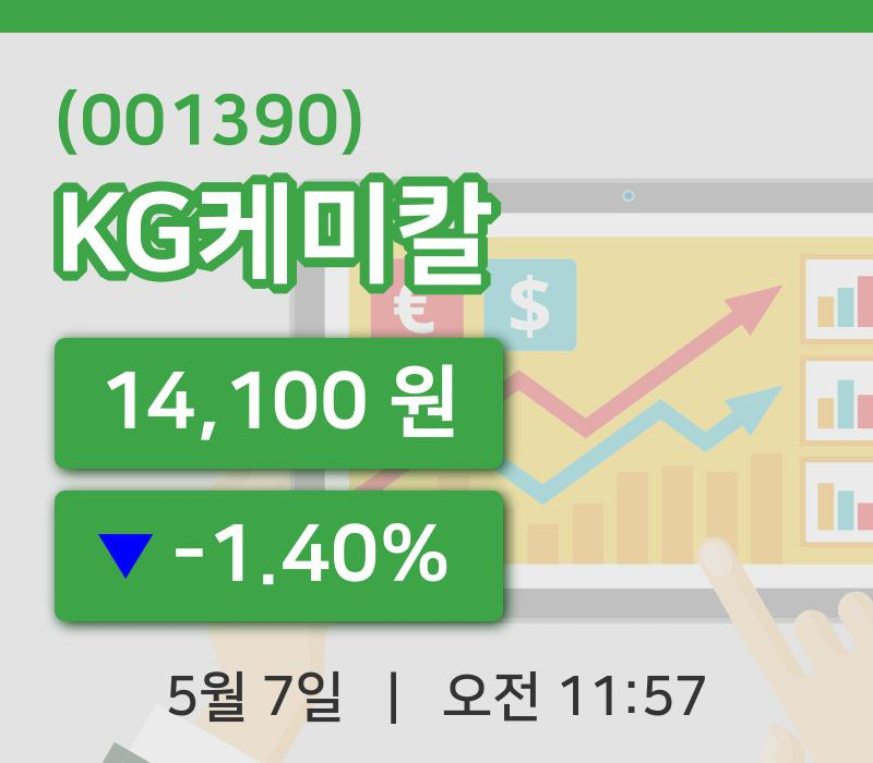 [KG케미칼주가] 11시 57분 현재 14,100원