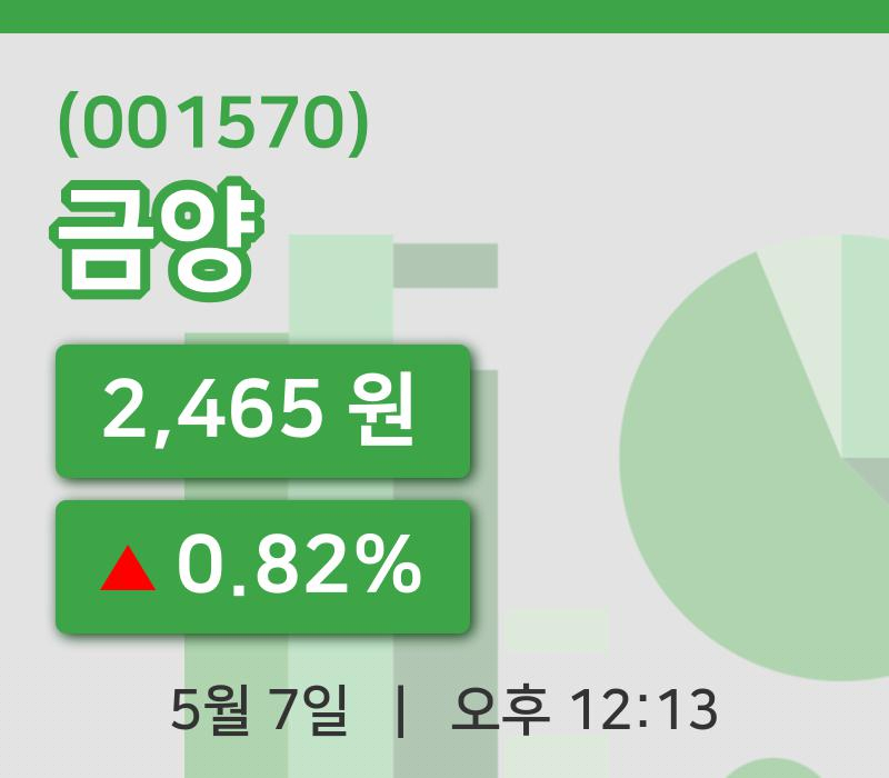 [금양주가] 12시 13분 현재 2,465원