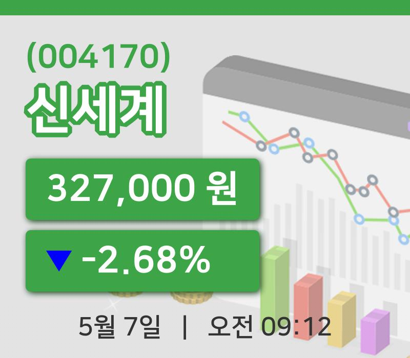 [신세계주가] 7일 이시각 현재  327,000원