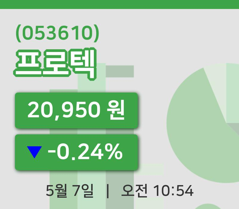 [프로텍주가] 7일 이시각 현재  20,950원