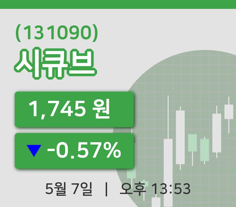 [시큐브주가] 7일 이시각 현재  1,745원