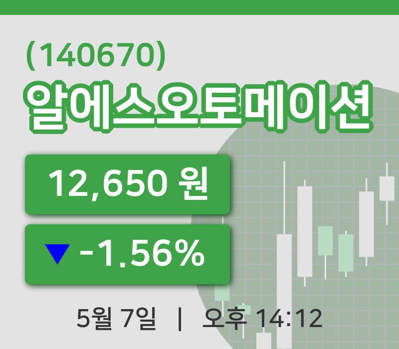 [알에스오토메이션주가] 7일 14시 12분 현재 12,650원