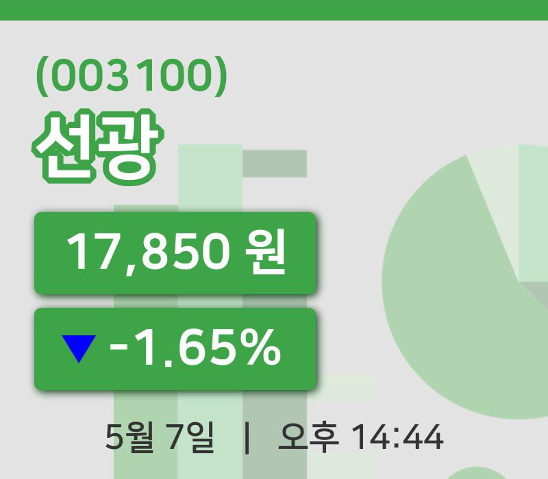 [선광주가] 7일 14시 44분 현재 17,850원
