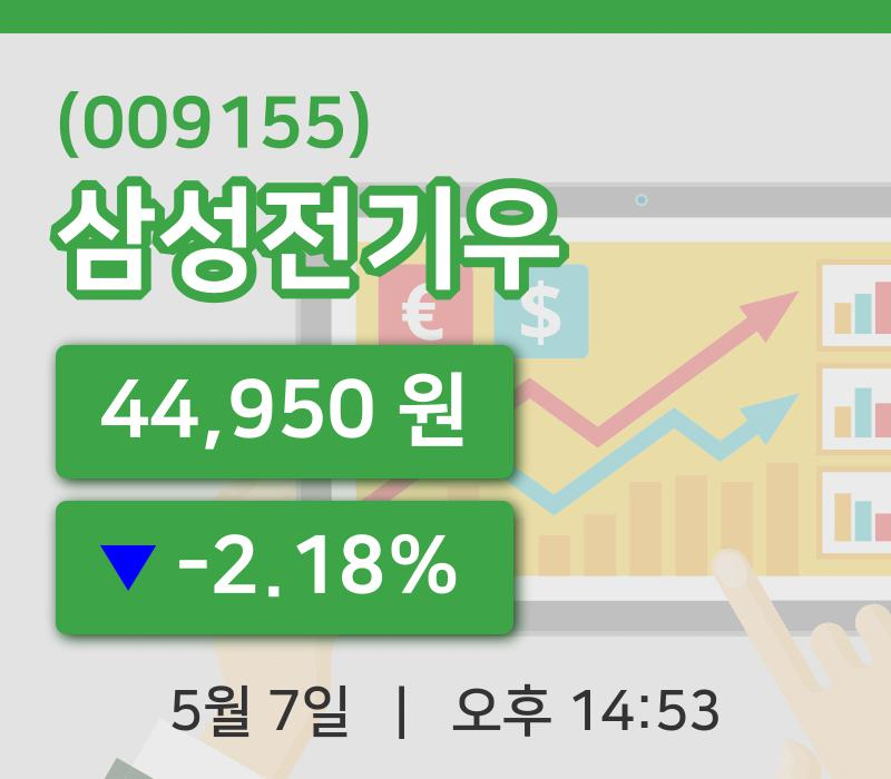 [삼성전기우주가] 7일 14시 53분 현재 44,950원