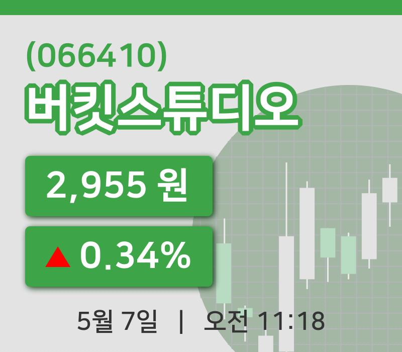 [버킷스튜디오주가] 7일 이시각 현재  2,955원