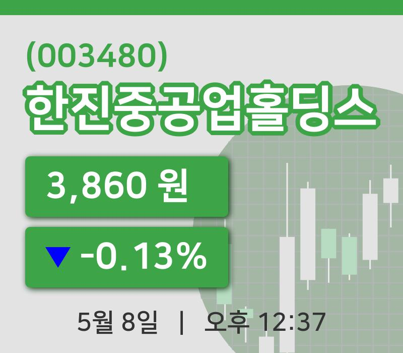 [한진중공업홀딩스주가] 8일 이시각 현재  3,860원