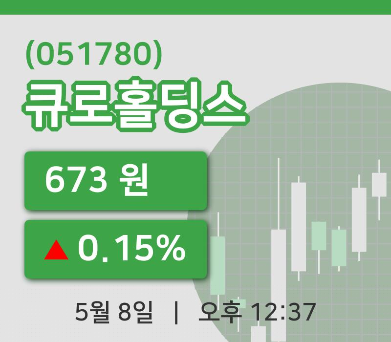 [큐로홀딩스주가] 12시 37분 현재 673원