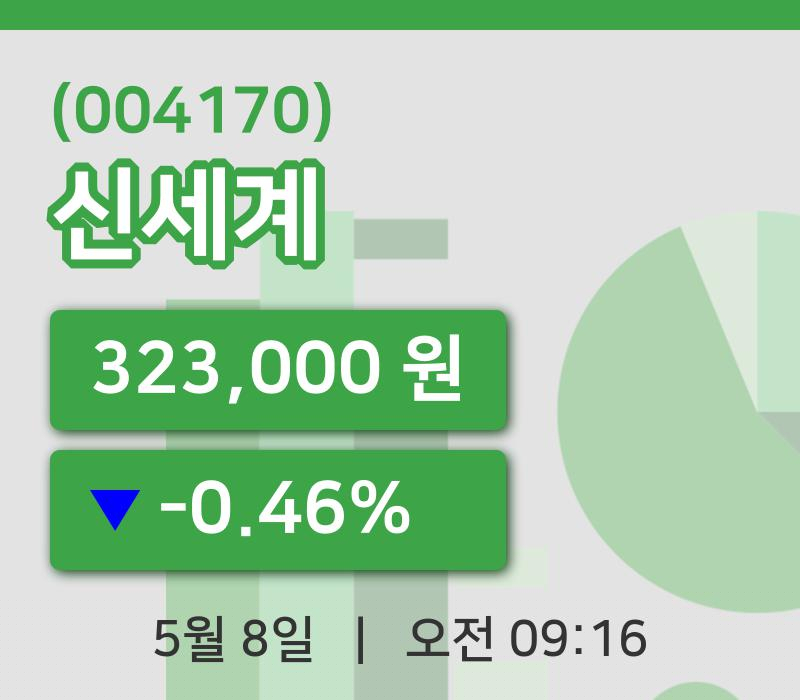 [신세계주가] 8일 이시각 현재  323,000원