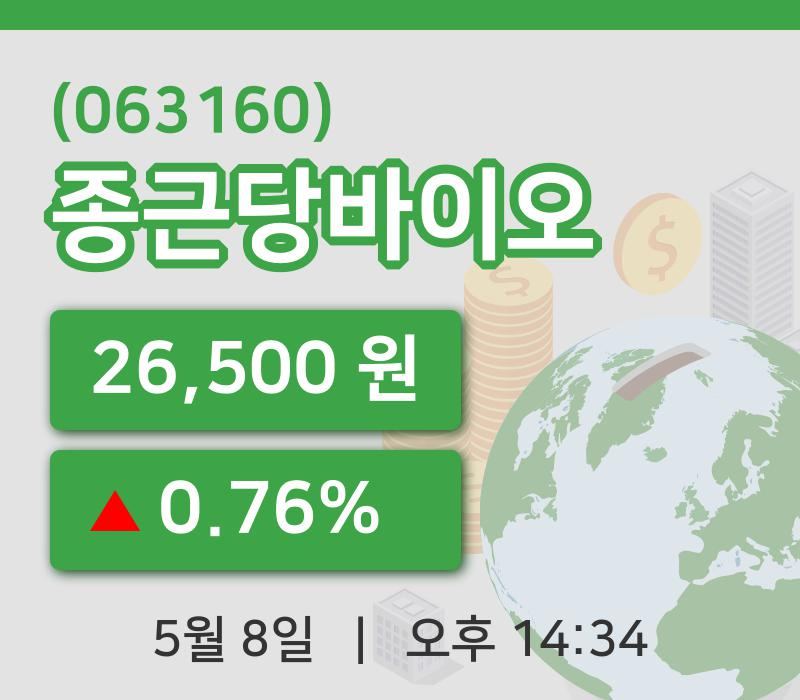 [종근당바이오주가] 8일 이시각 현재  26,500원