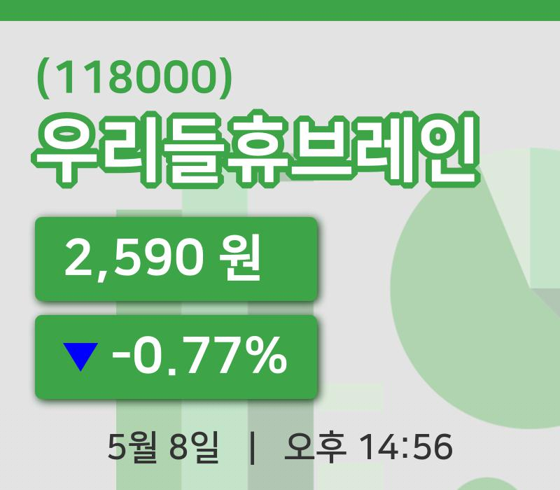 [우리들휴브레인주가] 8일 이시각 현재  2,590원