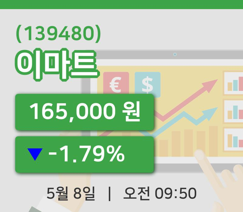 [이마트주가] 8일 9시 50분 현재 165,000원