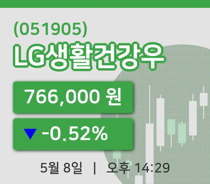 [LG생활건강우주가] 8일 이시각 현재  766,000원