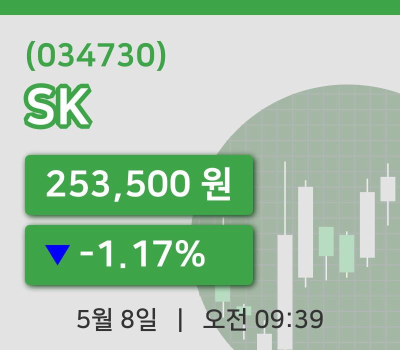 [SK주가] 9시 39분 현재 253,500원
