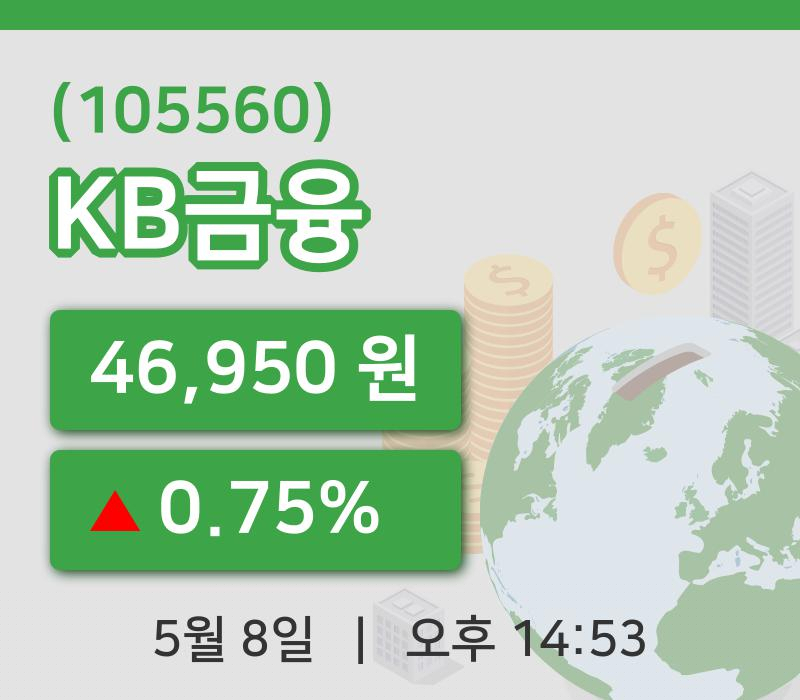 [KB금융주가] 14시 53분 현재 46,950원