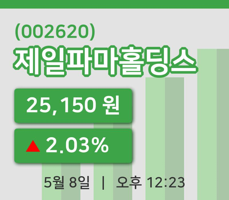 [제일파마홀딩스주가] 8일 이시각 현재  25,150원