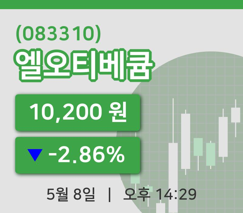 [엘오티베큠주가] 8일 14시 29분 현재 10,200원