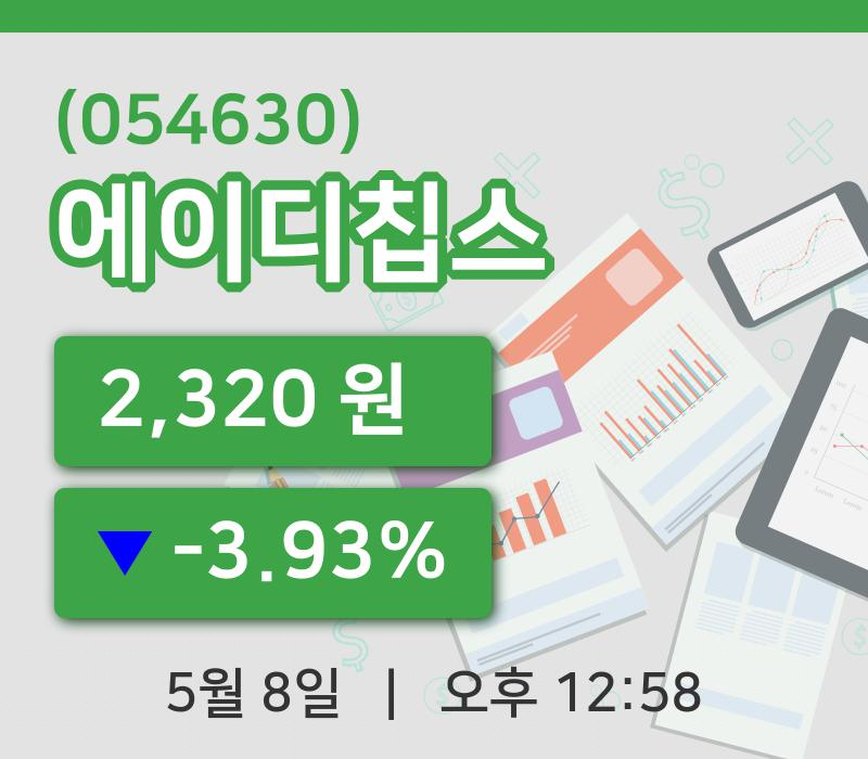 [에이디칩스주가] 8일 이시각 현재  2,320원