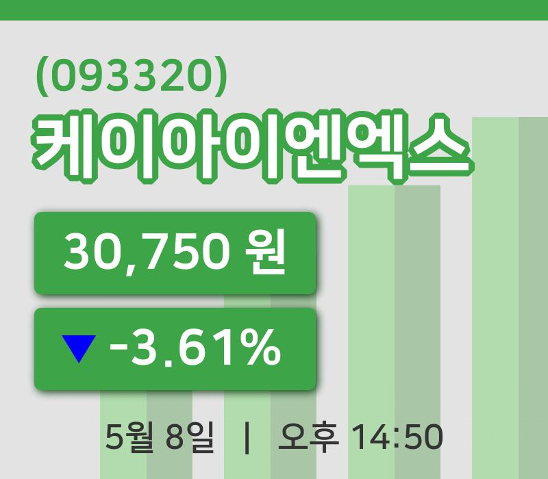 [케이아이엔엑스주가] 8일 이시각 현재  30,750원