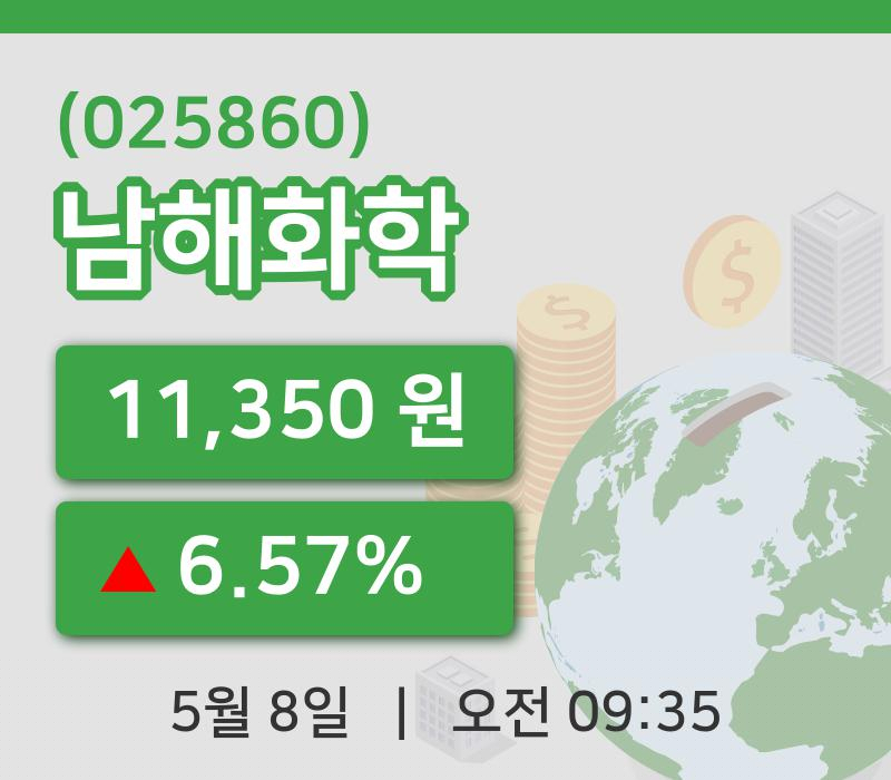[남해화학주가] 8일 9시 35분 현재 11,350원