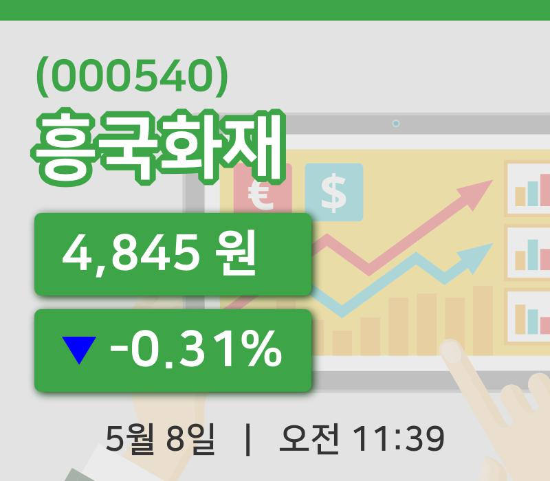 [흥국화재주가] 11시 39분 현재 4,845원