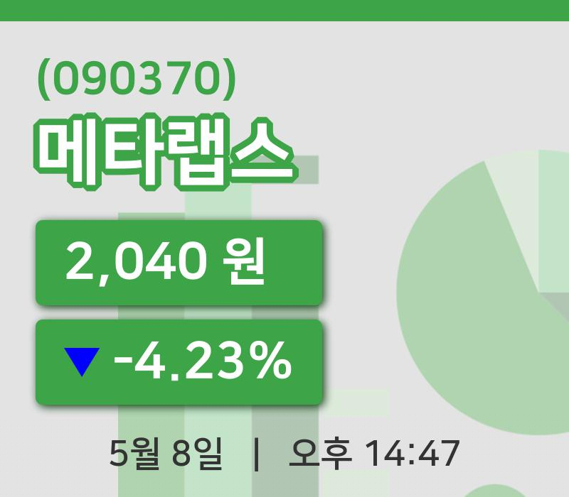 [메타랩스주가] 8일 이시각 현재  2,040원