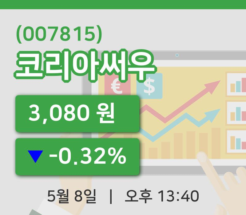 [코리아써우주가] 8일 이시각 현재  3,080원