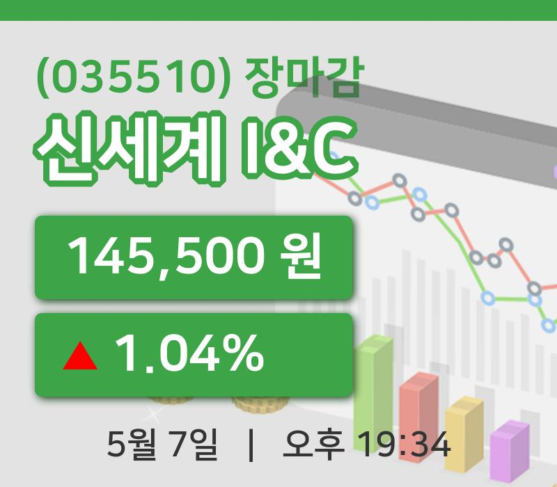 주식마감신세계 I&C 7일 145,500원 장마감그래프종합통계