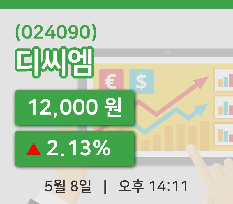 [디씨엠주가] 14시 11분 현재 12,000원