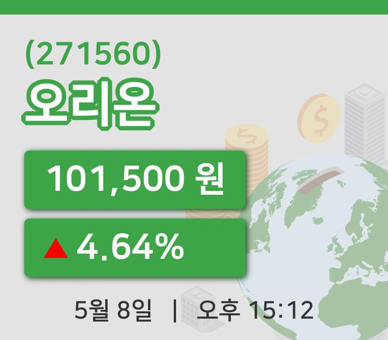 [오리온주가] 8일 이시각 현재  101,500원