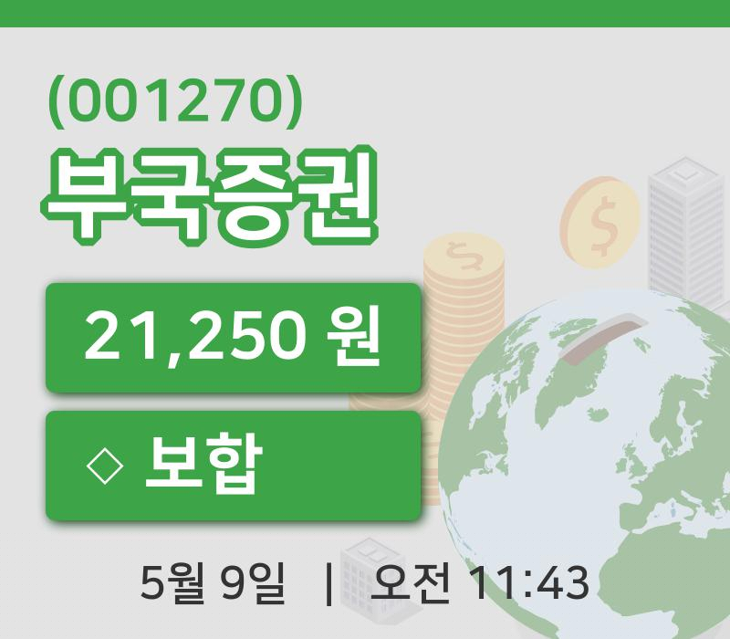 [부국증권주가] 9일 11시 43분 현재 21,250원
