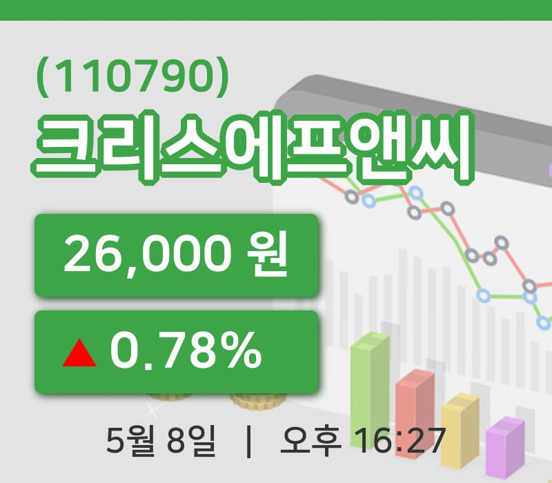 [크리스에프앤씨주가] 8일 이시각 현재  26,000원