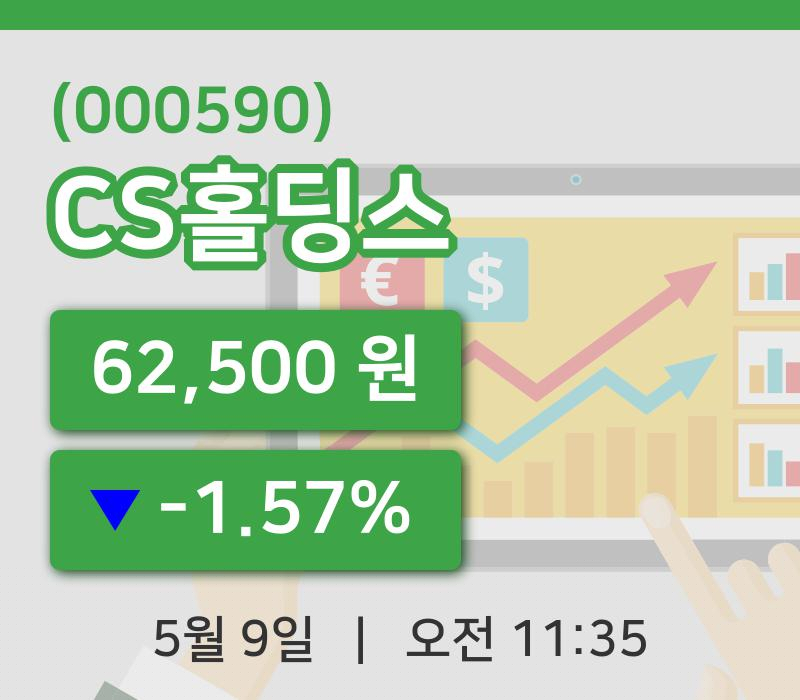 [CS홀딩스주가] 9일 이시각 현재  62,500원
