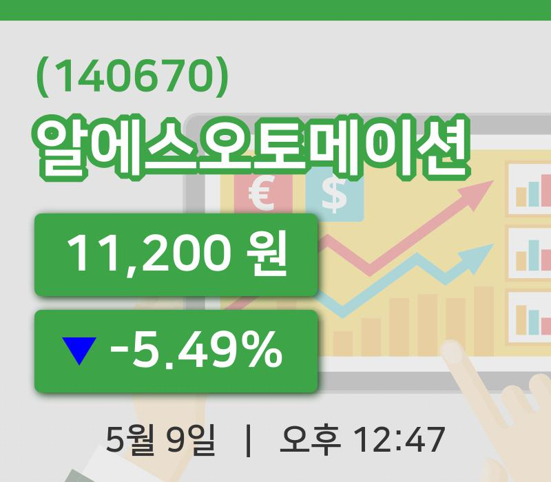 [알에스오토메이션주가] 9일 12시 47분 현재 11,200원