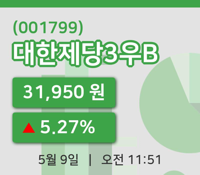 [대한제당3우B주가] 11시 51분 현재 31,950원