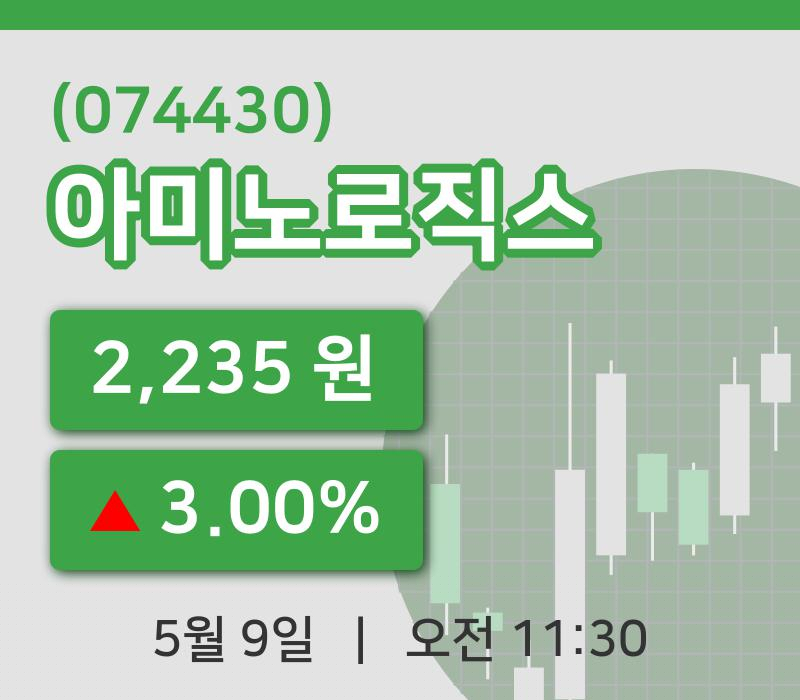 [아미노로직스주가] 9일 이시각 현재  2,235원