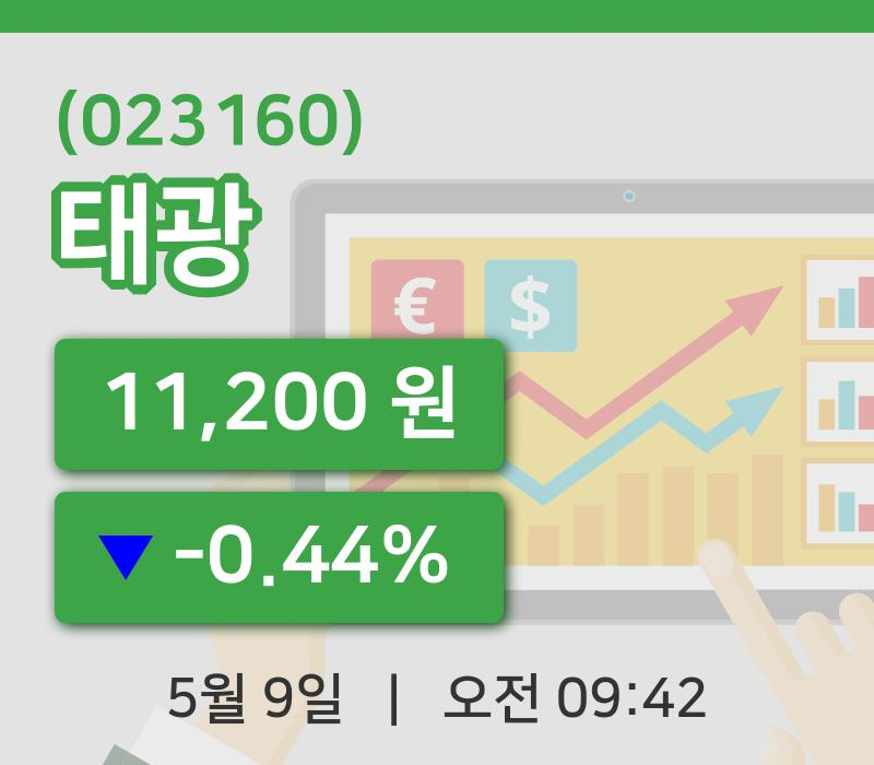 [태광주가] 9시 42분 현재 11,200원