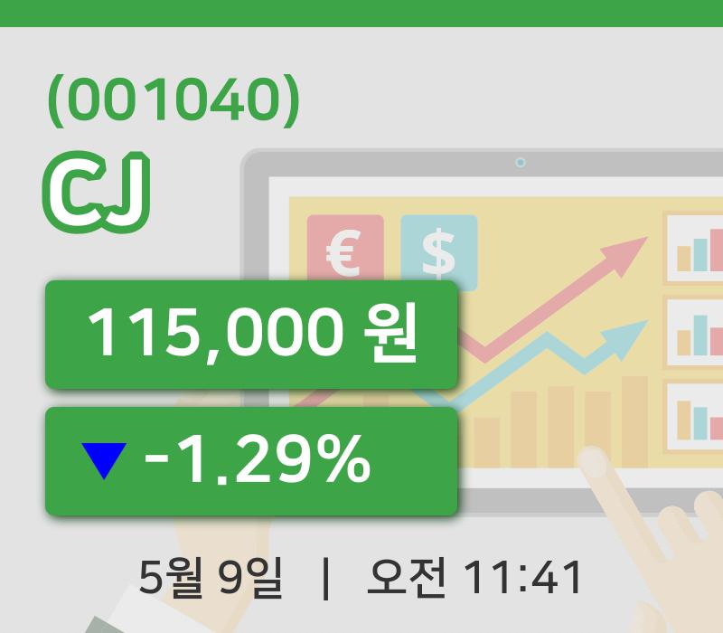 [CJ주가] 11시 41분 현재 115,000원