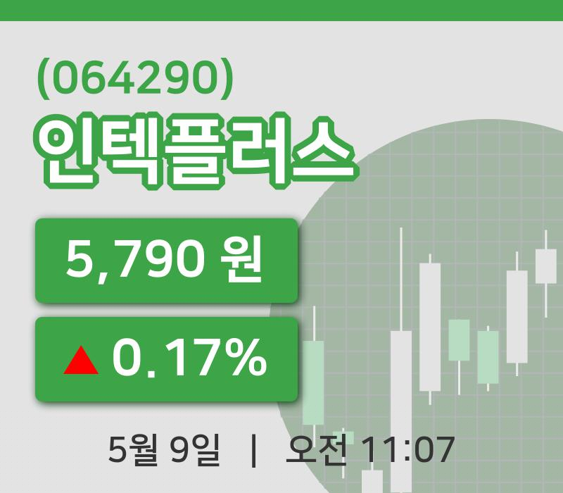 [인텍플러스주가] 11시 07분 현재 5,790원
