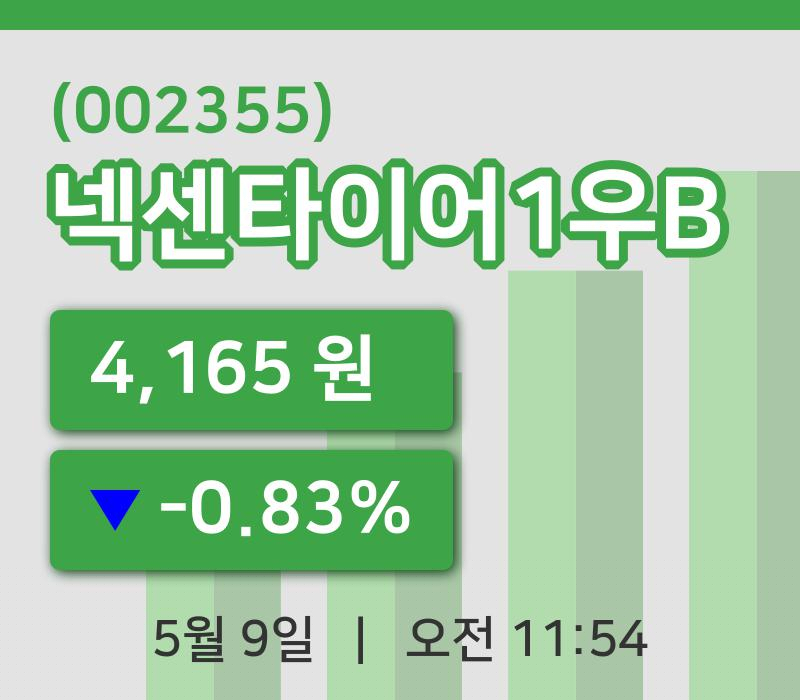 [넥센타이어1우B주가] 9일 이시각 현재  4,165원
